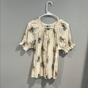 Floral Cream Women's Top